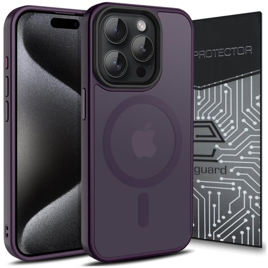 ETUI EXOGUARD FROSTED + SZKŁO - APPLE IPHONE 15 PRO MAX - PANCERNE CASE OBUDOWA FUTERAŁ EXOGUARD