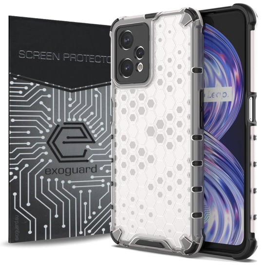 Etui Exoguard Hexagon + Szkło - Realme 9 Pro - Pancerne Case Obudowa Futerał EXOGUARD