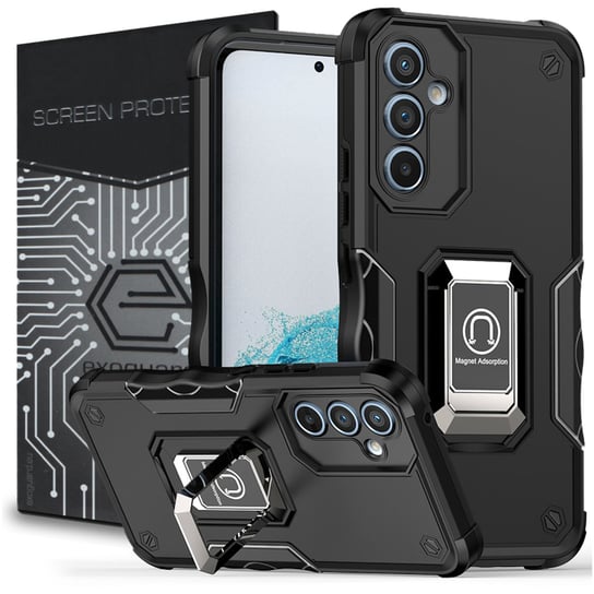 ETUI EXOGUARD I-STAND + SZKŁO - SAMSUNG GALAXY A55 5G - PANCERNE CASE OBUDOWA FUTERAŁ RING EXOGUARD