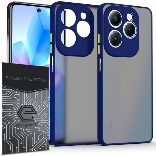 ETUI EXOGUARD MAT + SZKŁO - INFINIX HOT 40 PRO / TECNO SPARK 20 PRO - PANCERNE CASE OBUDOWA FUTERAŁ EXOGUARD