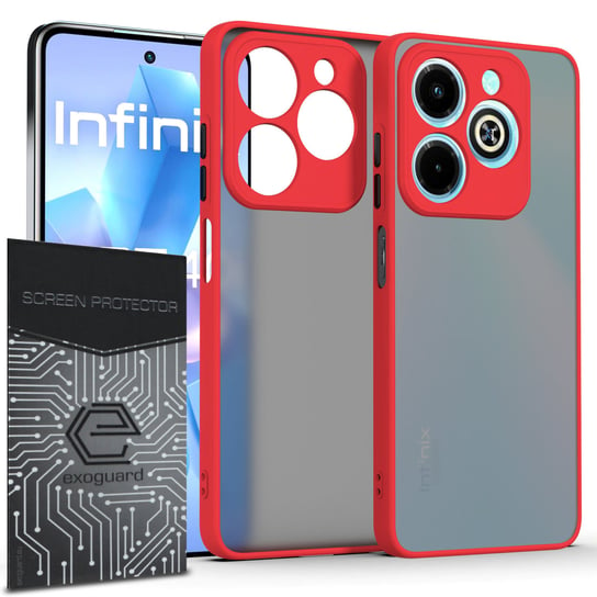 ETUI EXOGUARD MAT + SZKŁO - INFINIX HOT 40I / INFINIX SMART 8 - PANCERNE CASE OBUDOWA FUTERAŁ EXOGUARD