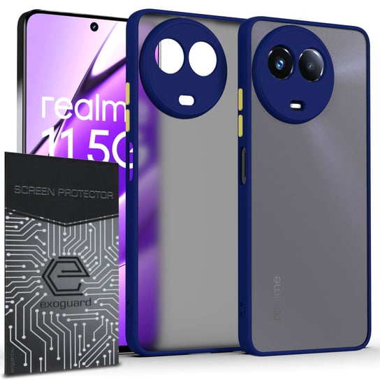 ETUI EXOGUARD MAT + SZKŁO - REALME 11 5G - PANCERNE CASE OBUDOWA FUTERAŁ EXOGUARD