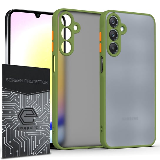 ETUI EXOGUARD MAT + SZKŁO - SAMSUNG GALAXY A15 / A15 5G - PANCERNE CASE OBUDOWA FUTERAŁ EXOGUARD