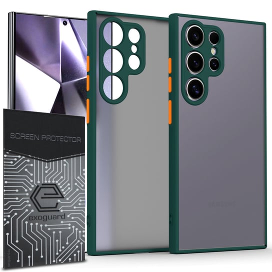 ETUI EXOGUARD MAT + SZKŁO - SAMSUNG GALAXY S24 ULTRA 5G - PANCERNE CASE OBUDOWA FUTERAŁ EXOGUARD