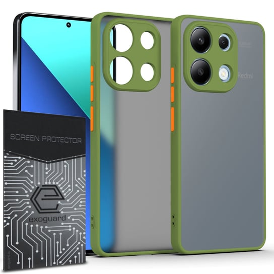 ETUI EXOGUARD MAT + SZKŁO - XIAOMI REDMI NOTE 13 (4G) - PANCERNE CASE OBUDOWA FUTERAŁ EXOGUARD