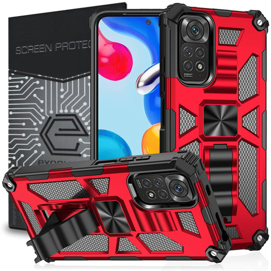 ETUI EXOGUARD MILITARY + SZKŁO - XIAOMI REDMI NOTE 11 / 11S - PANCERNE CASE OBUDOWA FUTERAŁ EXOGUARD