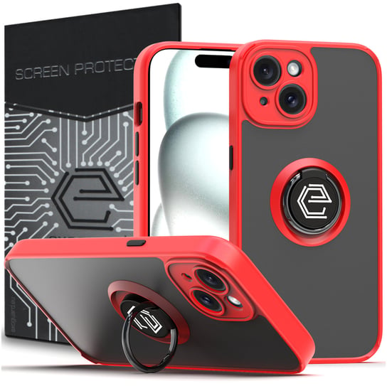 ETUI EXOGUARD O-RING + SZKŁO - APPLE IPHONE 15 PLUS - PANCERNE CASE OBUDOWA FUTERAŁ RING EXOGUARD