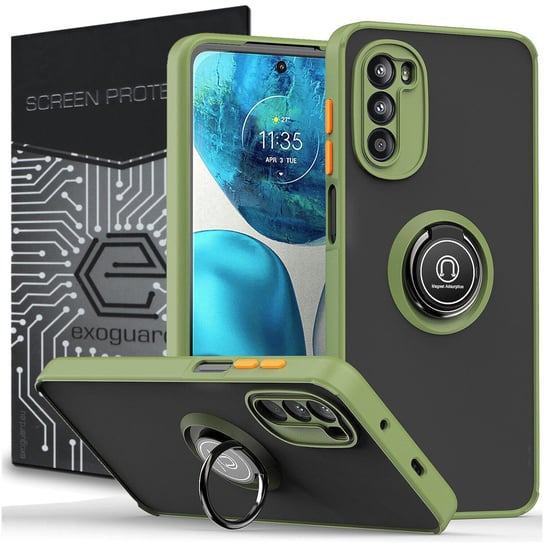 ETUI EXOGUARD O-RING + SZKŁO - MOTOROLA MOTO G52 / G82 5G - PANCERNE CASE OBUDOWA FUTERAŁ RING EXOGUARD