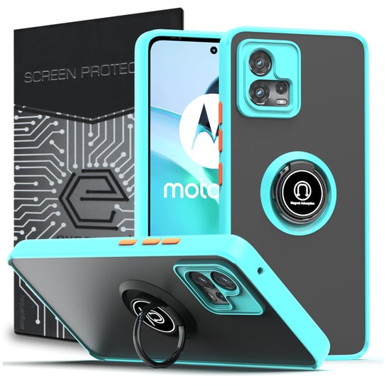 Etui Exoguard O-Ring + Szkło - Motorola Moto G72 - Pancerne Case Obudowa Futerał Ring EXOGUARD