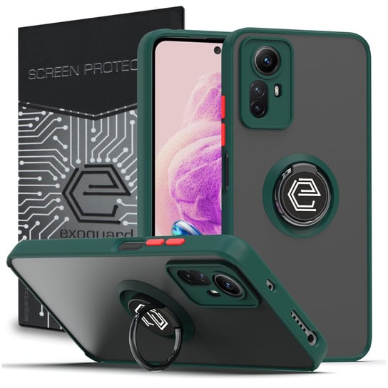 Etui Exoguard O-Ring + Szkło - Xiaomi Redmi Note 12S - Pancerne Case Obudowa Futerał Ring EXOGUARD