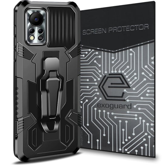 Etui Exoguard Predator + Szkło - Infinix Hot 11S - Pancerne Case Obudowa Futerał EXOGUARD