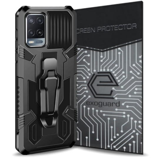 Etui Exoguard Predator + Szkło - Oppo A54 - Pancerne Case Obudowa Futerał EXOGUARD