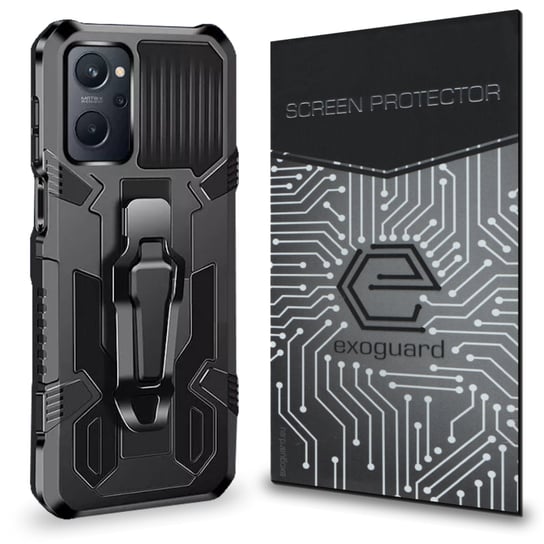 Etui Exoguard Predator + Szkło - Oppo A96 (4G) / Realme 9I - Pancerne Case Obudowa Futerał EXOGUARD