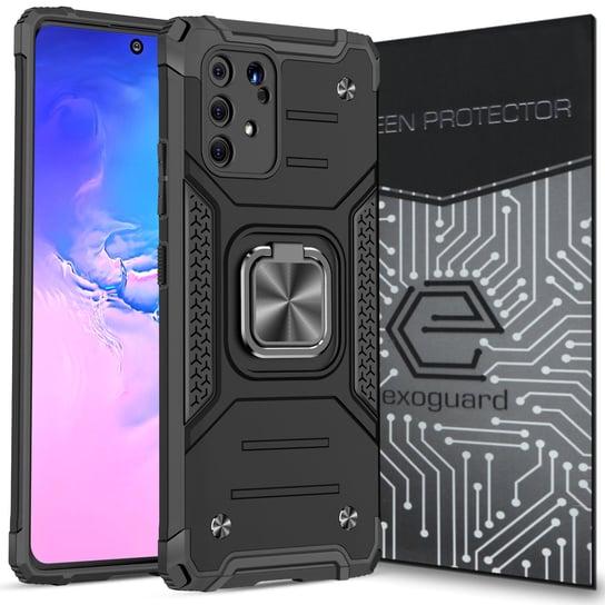 ETUI EXOGUARD QRING + SZKŁO - SAMSUNG GALAXY S10 LITE - PANCERNE CASE OBUDOWA FUTERAŁ RING EXOGUARD