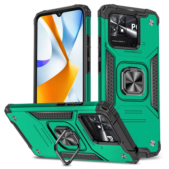 ETUI EXOGUARD QRING - XIAOMI POCO C40 - PANCERNE CASE OBUDOWA FUTERAŁ RING EXOGUARD