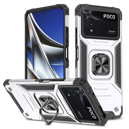 ETUI EXOGUARD QRING - XIAOMI POCO M4 PRO (4G) - PANCERNE CASE OBUDOWA FUTERAŁ RING EXOGUARD