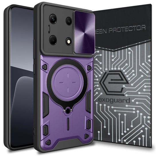 Etui Exoguard Ringshield + Szkło - Infinix Note 30 Vip - Pancerne Case Obudowa Futerał Ring EXOGUARD