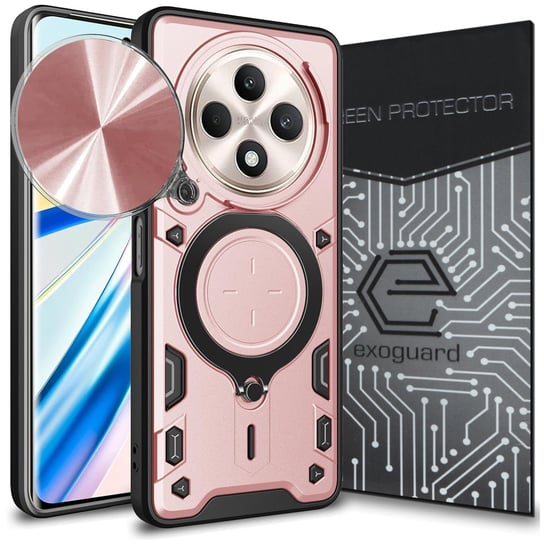 ETUI EXOGUARD RINGSHIELD + SZKŁO - OPPO RENO 12 F / 12 FS - PANCERNE CASE OBUDOWA FUTERAŁ EXOGUARD