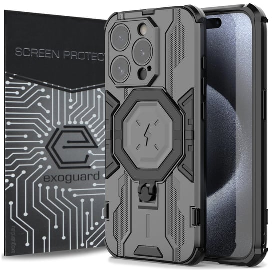 ETUI EXOGUARD SUPERSONIC 2.0 + SZKŁO - APPLE IPHONE 15 PRO MAX - PANCERNE CASE OBUDOWA FUTERAŁ RING EXOGUARD