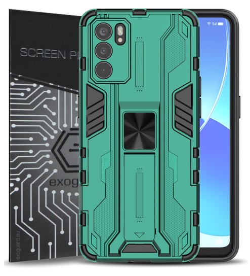 ETUI EXOGUARD SUPERSONIC + SZKŁO - OPPO RENO 6 5G - PANCERNE CASE OBUDOWA FUTERAŁ EXOGUARD