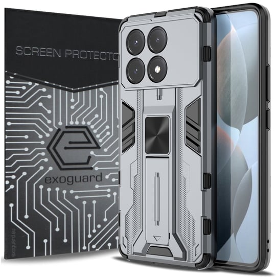 ETUI EXOGUARD SUPERSONIC + SZKŁO - XIAOMI POCO X6 PRO 5G - PANCERNE CASE OBUDOWA FUTERAŁ EXOGUARD