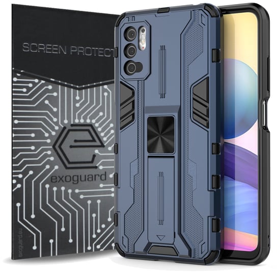 ETUI EXOGUARD SUPERSONIC + SZKŁO - XIAOMI REDMI NOTE 10 5G / POCO M3 PRO 5G - PANCERNE CASE OBUDOWA FUTERAŁ EXOGUARD