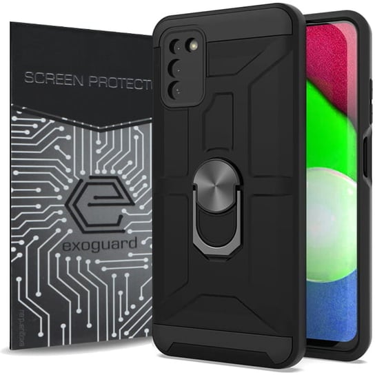 ETUI EXOGUARD XRING + SZKŁO - SAMSUNG GALAXY A03S - PANCERNE CASE OBUDOWA FUTERAŁ RING EXOGUARD