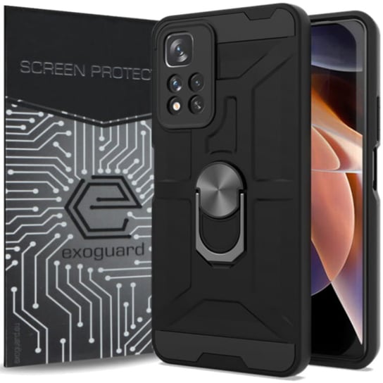 ETUI EXOGUARD XRING + SZKŁO - XIAOMI REDMI NOTE 11 PRO+ 5G - PANCERNE CASE OBUDOWA FUTERAŁ RING EXOGUARD