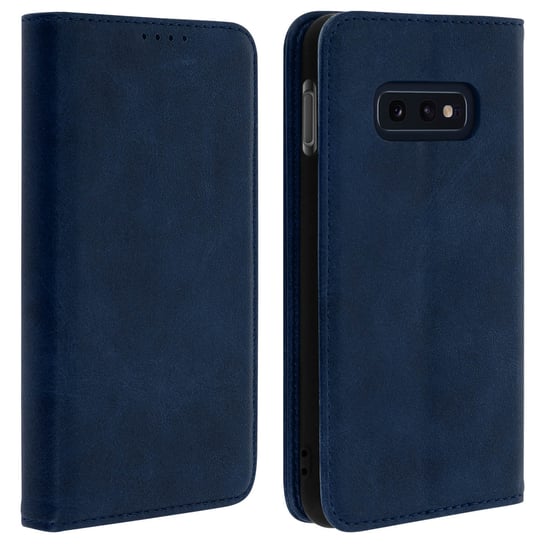 Etui Flip Book, etui-portfel z podstawką i obudową z TPU do Galaxy S10e – niebieskie Avizar
