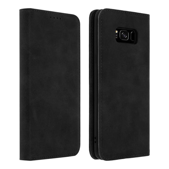 Etui Flip Book, etui-portfel ze stojakiem z powłoką TPU do Galaxy S8 – czarne Avizar