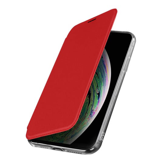 Etui Flip Folio z lusterkiem do Apple iPhone XS Max, cienkie i lekkie, czerwone Avizar