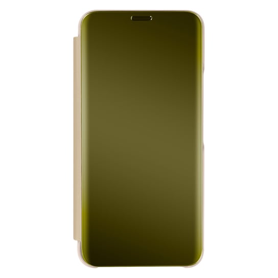 Etui Folio Clear View do Galaxy S22 z obsługą wideo Flap Mirror w kolorze złotym Avizar