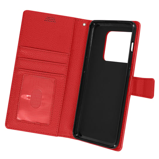Etui Folio do etui z portfelem OnePlus 10 Pro Uchwyt wideo czerwony Avizar