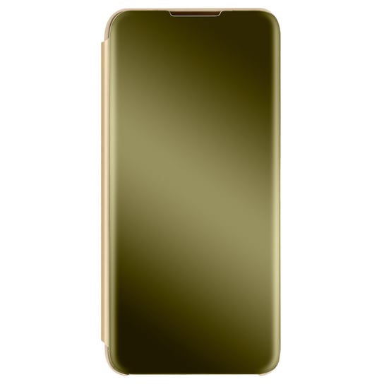 Etui Folio do Galaxy A22 4G Klapka Transparentny uchwyt wideo Złoty Avizar