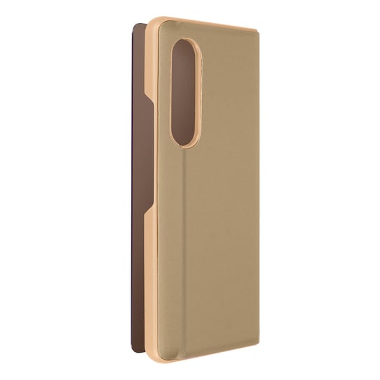 Etui Folio do Galaxy Z Fold 3 Clapet Translucent Design Uchwyt wideo w kolorze złotym Avizar