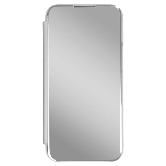 Etui Folio do iPhone 13 Clapet Translucent Design Uchwyt wideo srebrny Avizar