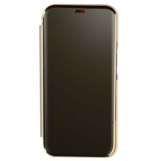 Etui Folio do iPhone 13 Clapet Translucent Design Uchwyt wideo w kolorze złotym Avizar