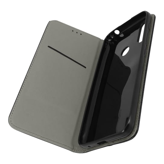 Etui Folio do Motorola Moto E7i Power Magnetyczne etui z uchwytem na kartę Stojak Czarny Avizar