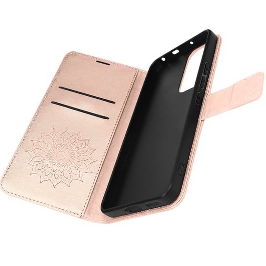 Etui Folio do portfela i podstawki Xiaomi 12 Lite Mandala Flower Rose Gold Avizar