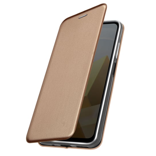 Etui Folio do Xiaomi Poco M5 z uchwytem na kartę Podstawka wideo w kolorze różowego złota Avizar