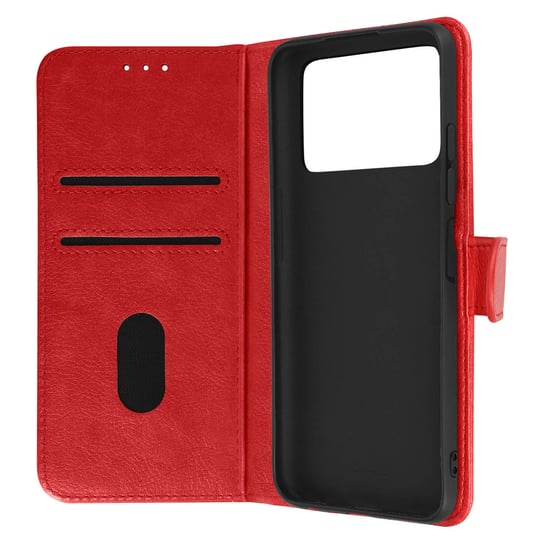 Etui Folio do Xiaomi Poco X4 Pro 5G Portfel Funkcja Stojak czerwony Avizar