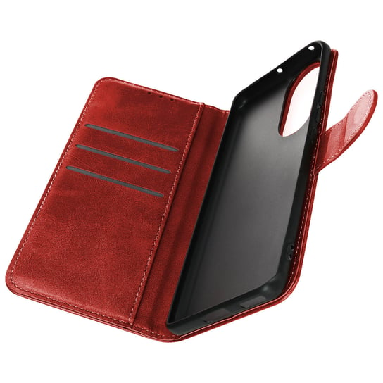Etui Folio Honor 50 i Huawei nova 9 Obsługa funkcji portfela Wideo czerwone Avizar