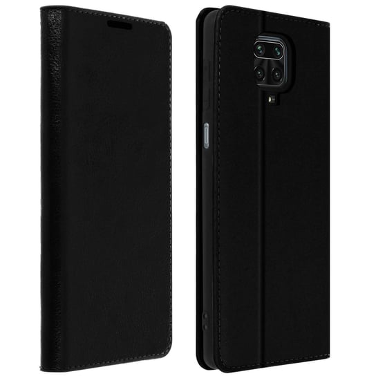 Etui Folio Leather Redmi Note 9 Pro Max/9 Pro/9S z uchwytem na kartę wideo, czarne Avizar