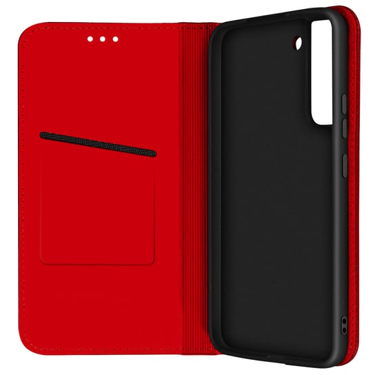 Etui Folio Samsung Galaxy S22 Skórzane etui na karty Forcell Smart Pro Skórzane – czerwone Forcell