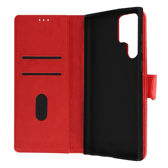 Etui Folio Samsung Galaxy S22 Ultra Wallet Function and Video Stand - czerwone Avizar