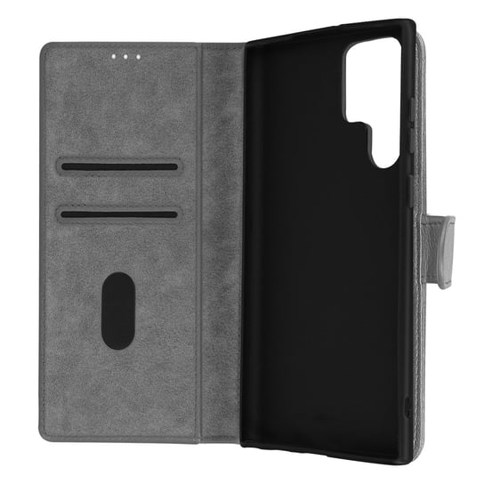 Etui Folio Samsung Galaxy S22 Ultra Wallet Function i Video Stand - szare Avizar