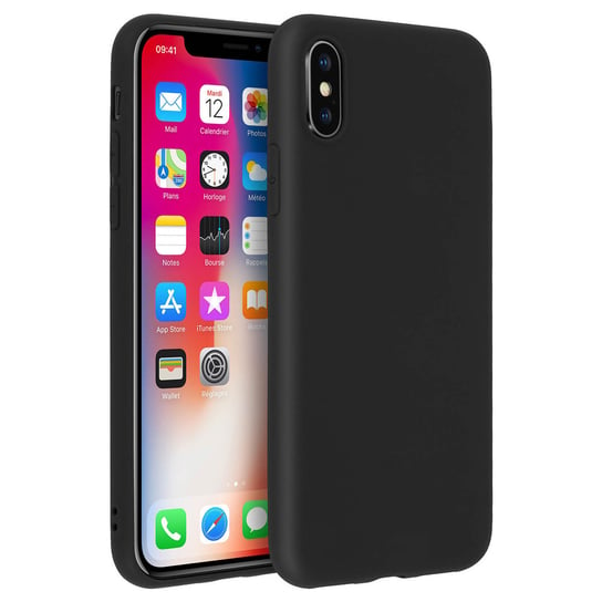 Etui Forcell do Apple iPhone X, miękkie w dotyku etui, silikonowe etui z TPU – czarne Forcell