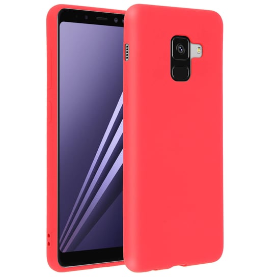 Etui Forcell do Samsunga Galaxy A8, miękkie w dotyku etui, silikonowe etui z TPU – czerwone Forcell