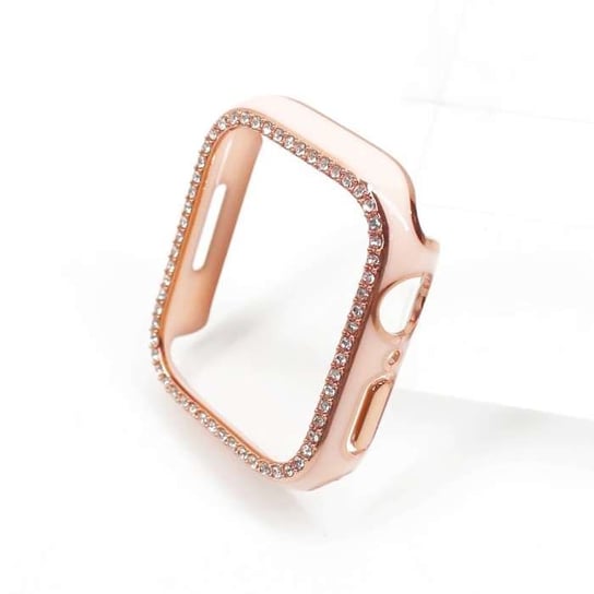 Etui Frame Apple Watch 4/5/6/Se 40mm Diamond Różowo - Różowe Bestphone