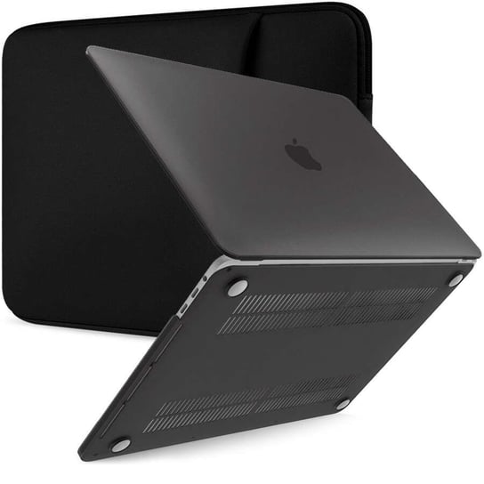 Etui Futerał Neopren + Hard Case MacBooka Air 13 Czarny 4kom.pl